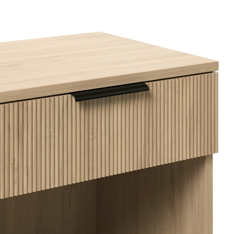 Modern Fluted-Drawer Nightstand 3