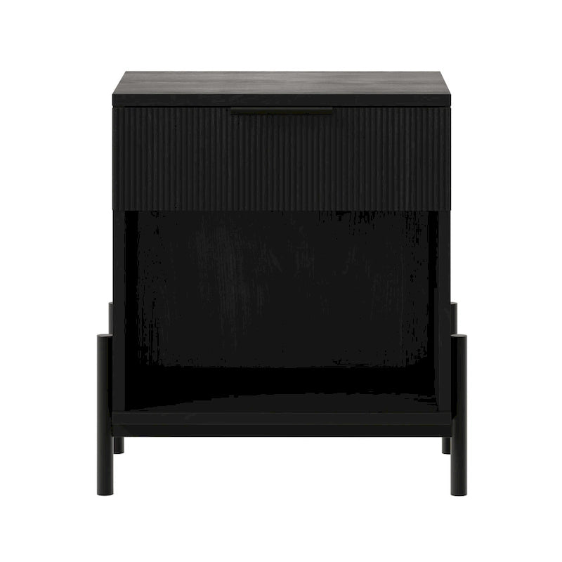 Modern Fluted-Drawer Nightstand 5