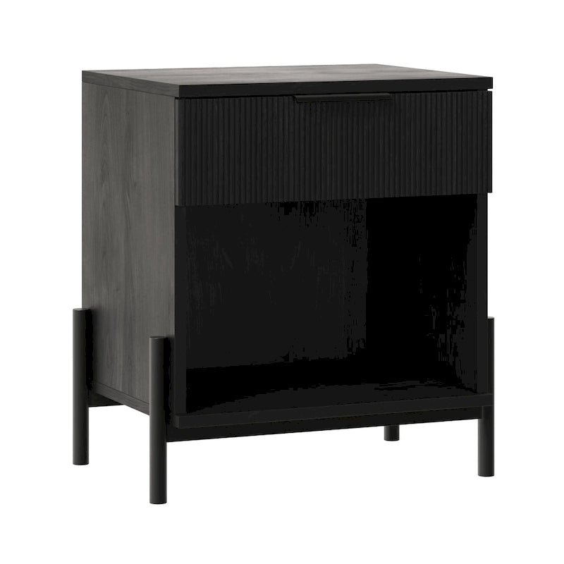 Modern Fluted-Drawer Nightstand 6