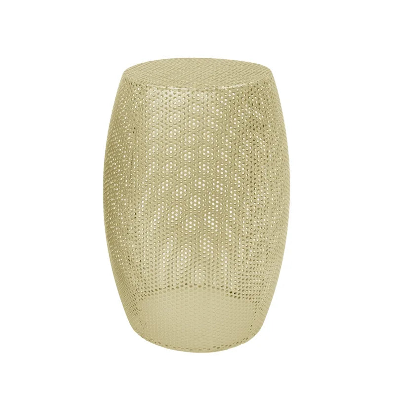 Round Metal Hollow 2 PCS Side Table Set - 16.5 L x 16.5 W x 20.75 H 5