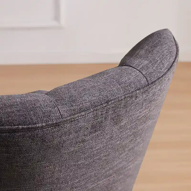 Upholstered Swivel Desk Chair, Armless Home Office Chair, Adjustable Height Computer Chair with Wheels for Study 8