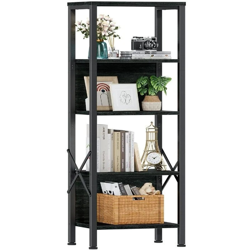 5 Tier Tall Bookshelf - 14.9D x 10.6W x 55.1H 19