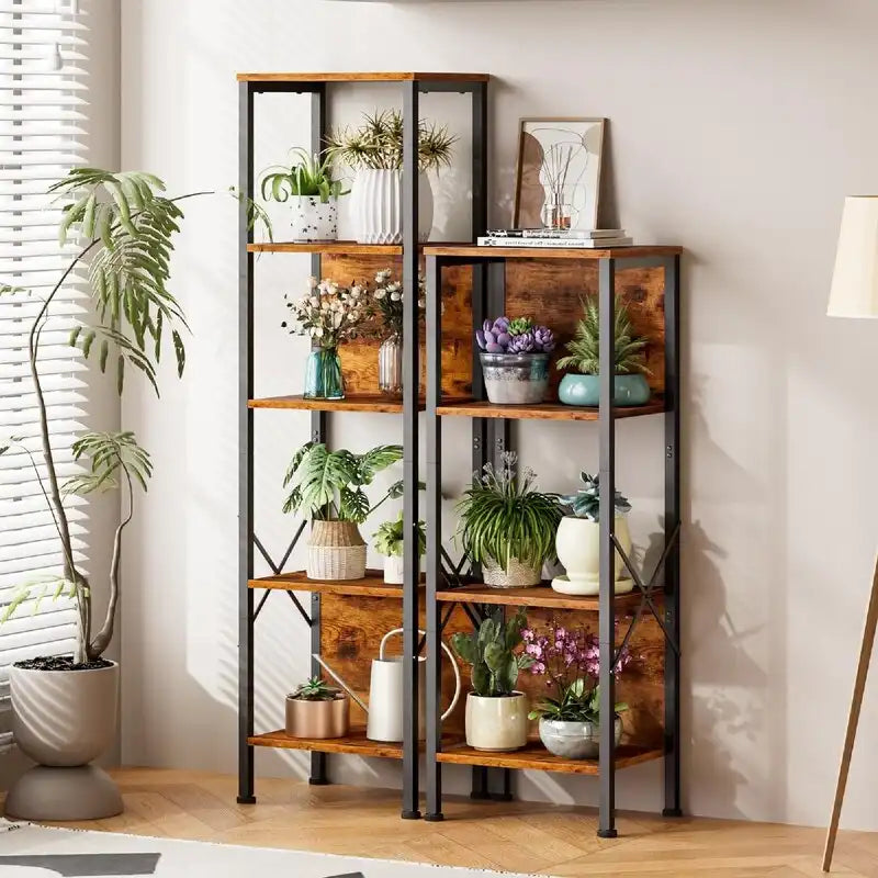 5 Tier Tall Bookshelf - 14.9D x 10.6W x 55.1H 5