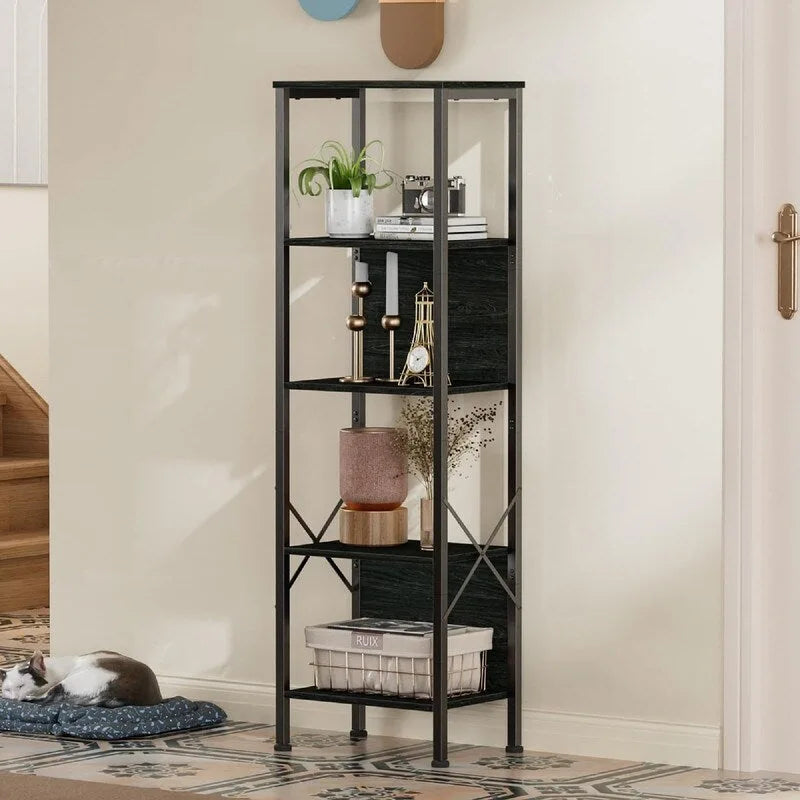 5 Tier Tall Bookshelf - 14.9D x 10.6W x 55.1H 16