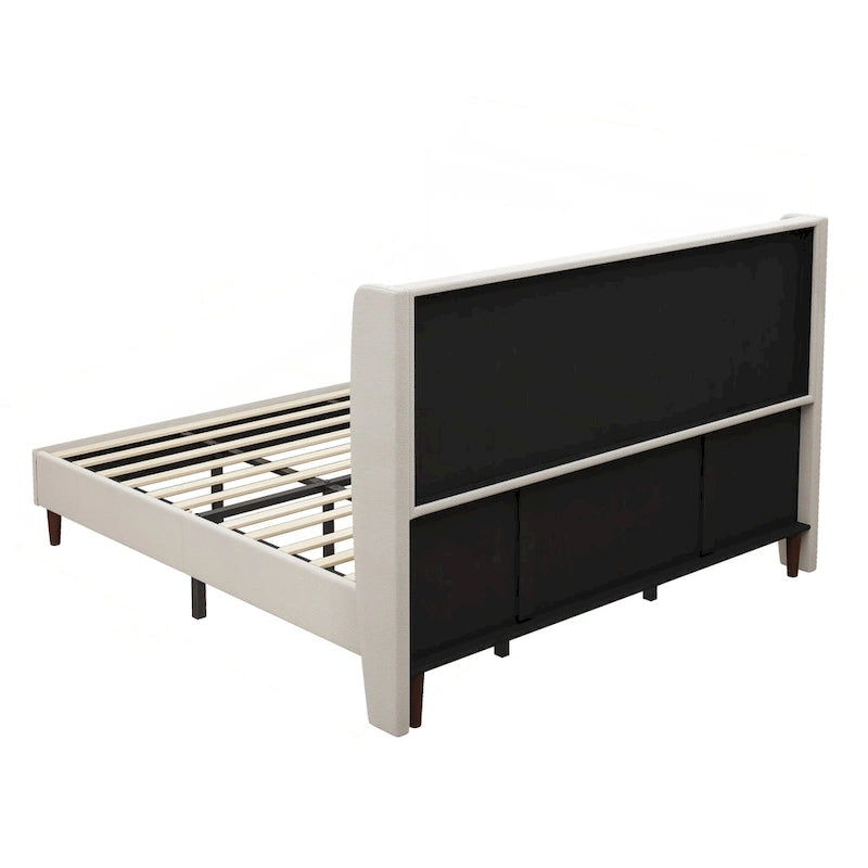 Luxurious Upholstered King Bed Frame with Exceptional Support 5