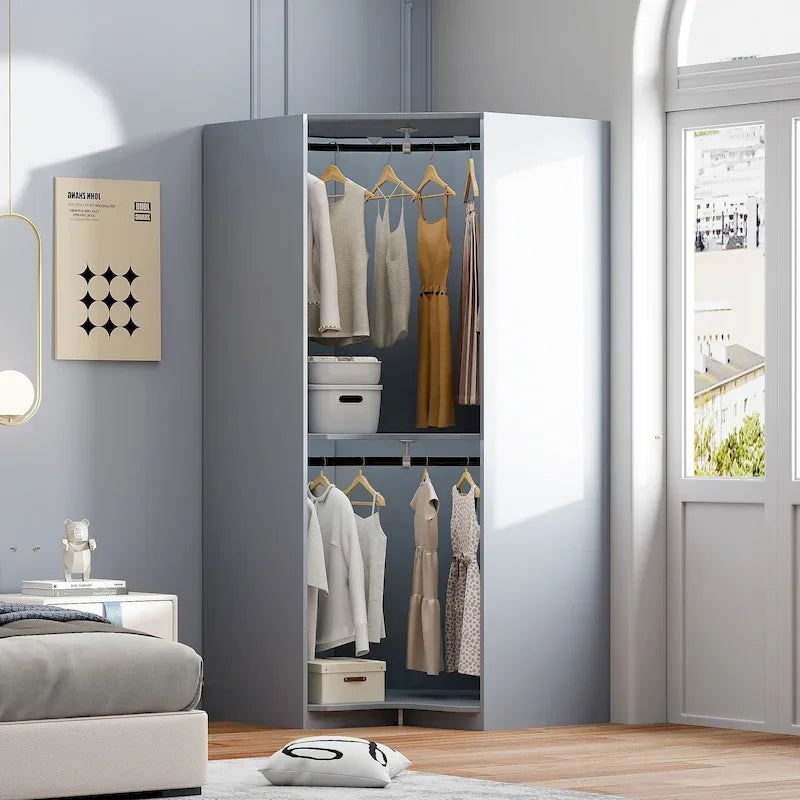Polygon Corner Wardrobe with 2-Doors 41