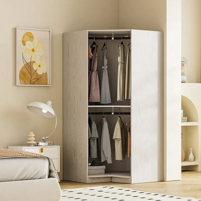 Polygon Corner Wardrobe with 2-Doors 3
