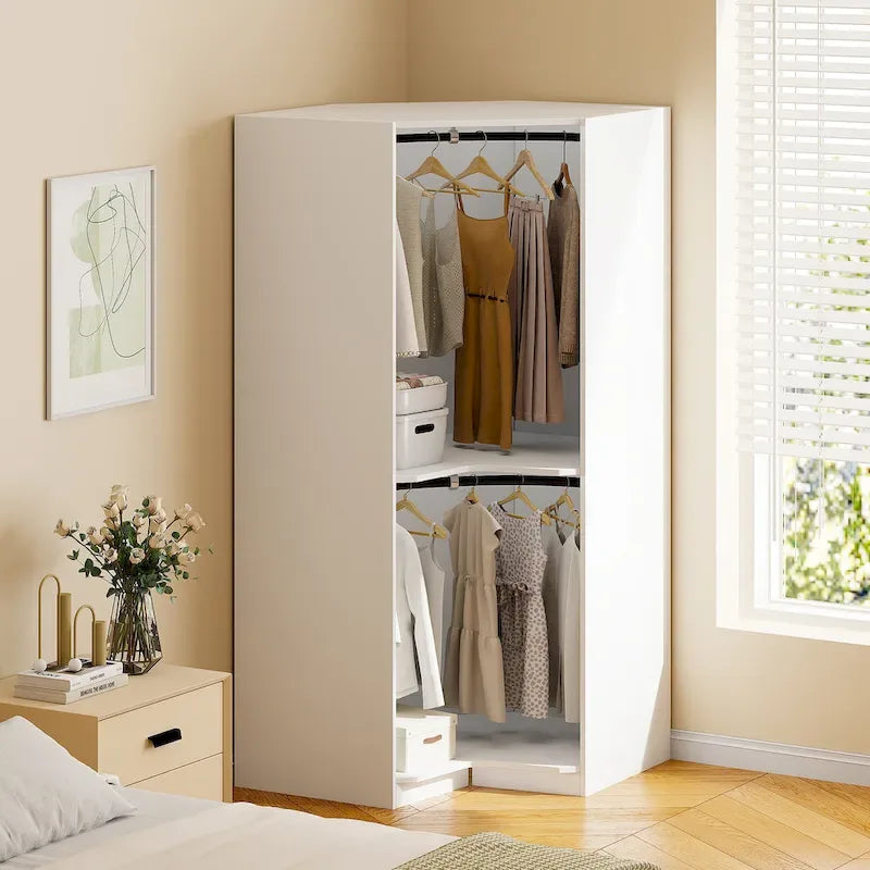 Polygon Corner Wardrobe with 2-Doors 5