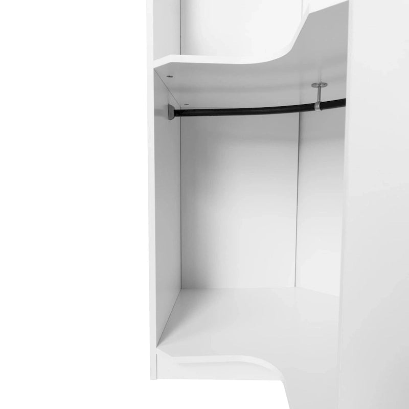 Polygon Corner Wardrobe with 2-Doors 12