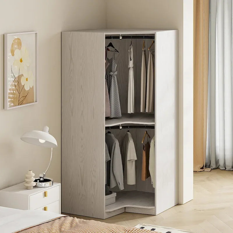 Polygon Corner Wardrobe with 2-Doors 32