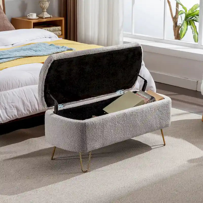 Storage Ottoman Bench for End of Bed 4