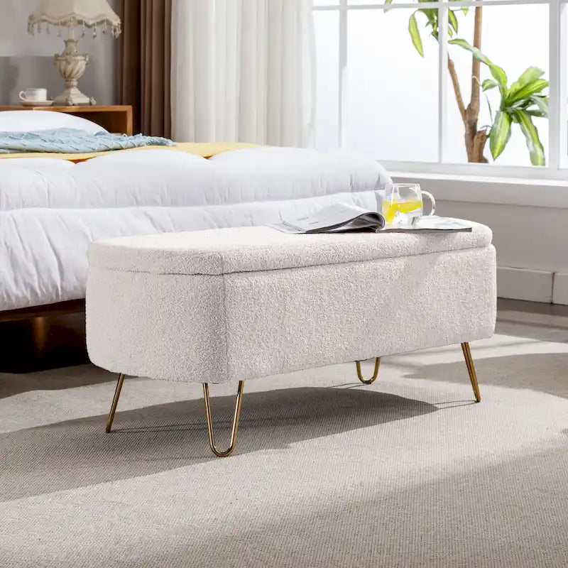 Storage Ottoman Bench for End of Bed 10