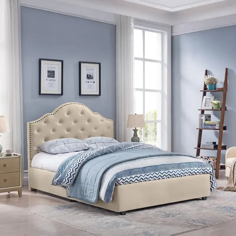 Cordeaux Queen-size Tufted Upholstered Bed by 