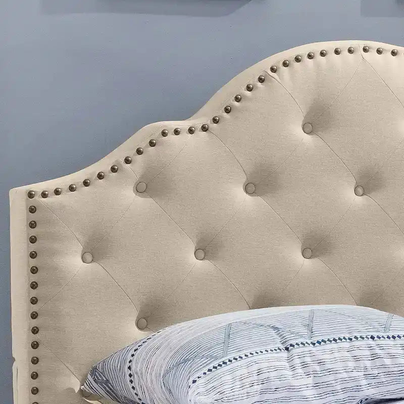 Cordeaux Queen-size Tufted Upholstered Bed by 3