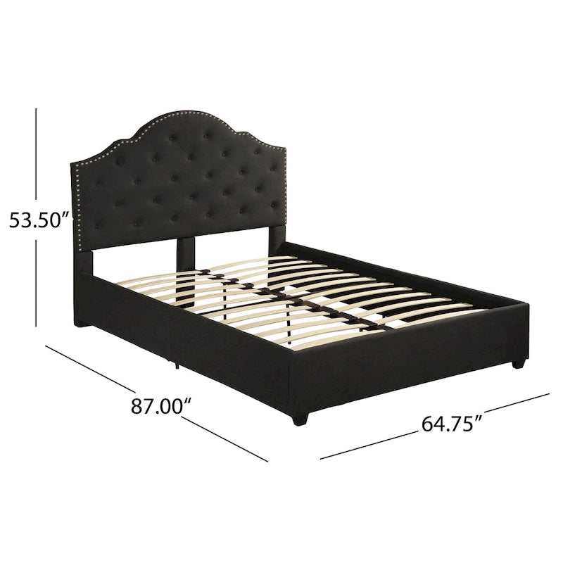 Cordeaux Queen-size Tufted Upholstered Bed by 9