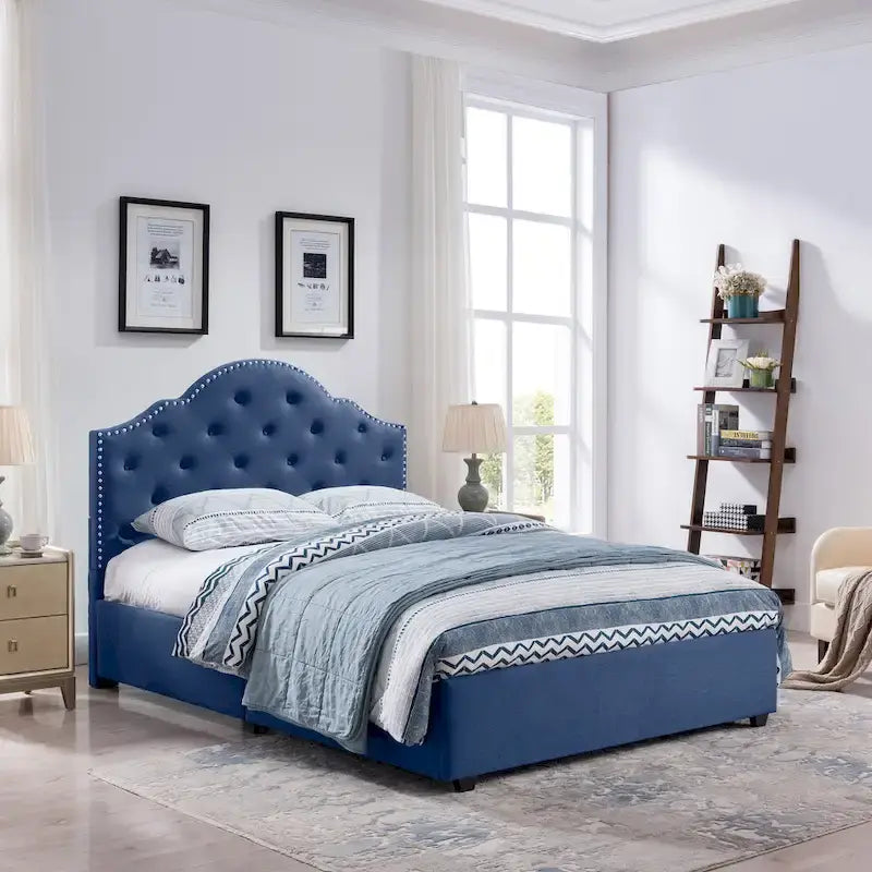 Cordeaux Queen-size Tufted Upholstered Bed by 10