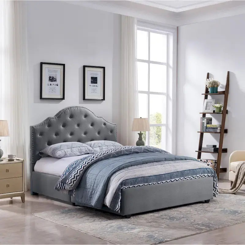 Cordeaux Queen-size Tufted Upholstered Bed by 14