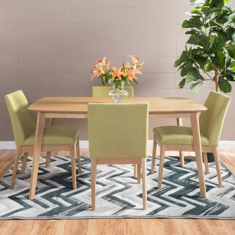 Fabrizio Mid-Century Modern 5-piece Dining Set 5