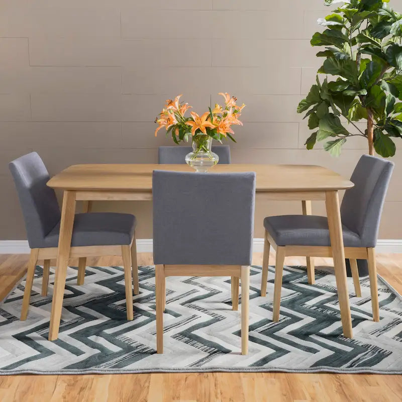 Fabrizio Mid-Century Modern 5-piece Dining Set 6