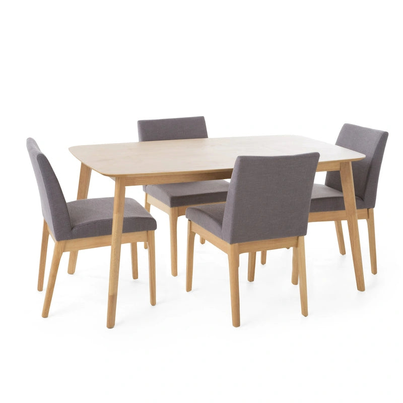 Fabrizio Mid-Century Modern 5-piece Dining Set 7