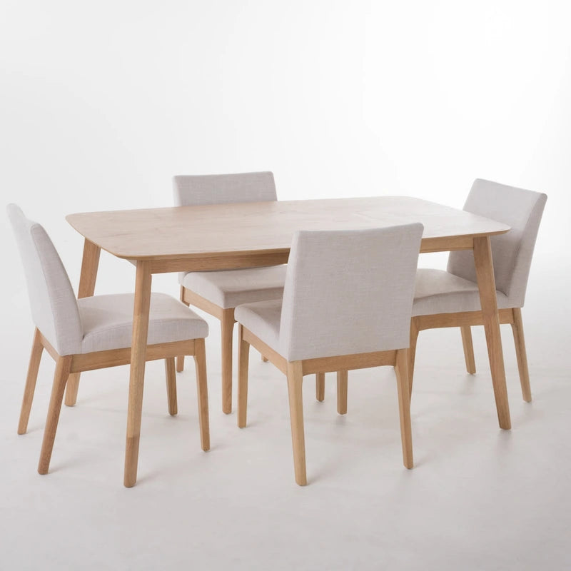 Fabrizio Mid-Century Modern 5-piece Dining Set 23