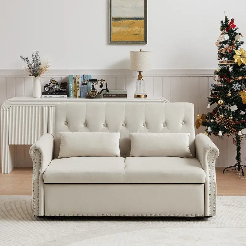 Adjustable Sleeper Sofa with 2 Lumbar Pillows 25