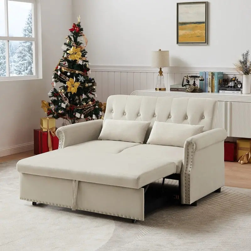 Adjustable Sleeper Sofa with 2 Lumbar Pillows 5