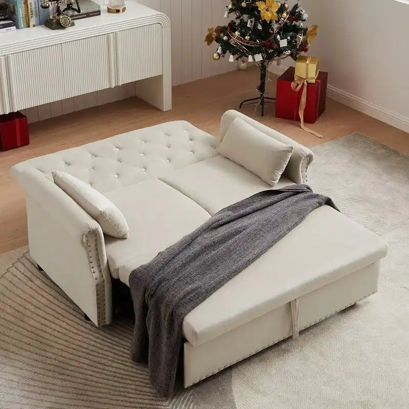 Adjustable Sleeper Sofa with 2 Lumbar Pillows 6