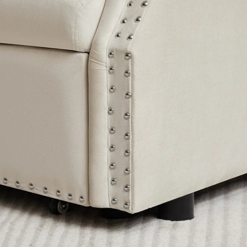 Adjustable Sleeper Sofa with 2 Lumbar Pillows 10