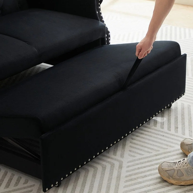 Adjustable Sleeper Sofa with 2 Lumbar Pillows 14