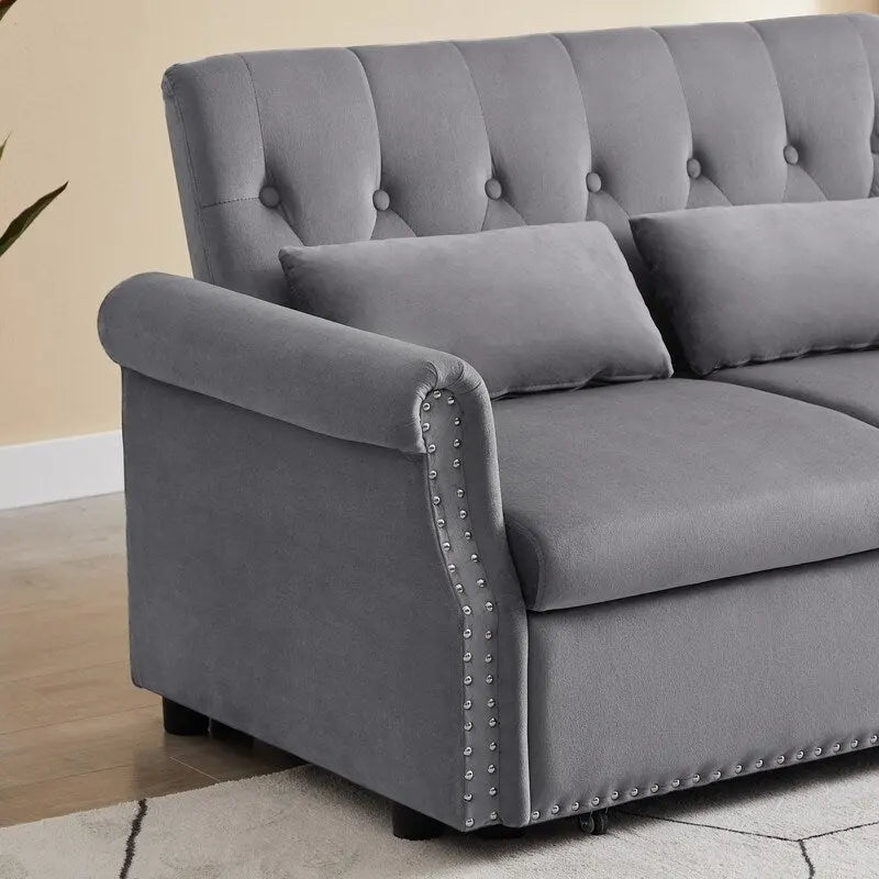 Adjustable Sleeper Sofa with 2 Lumbar Pillows 18