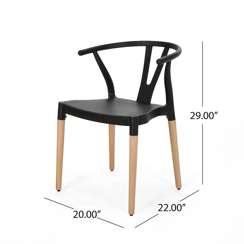 Mountfair Modern Wood Leg Dining Chairs (Set of 2) by 7