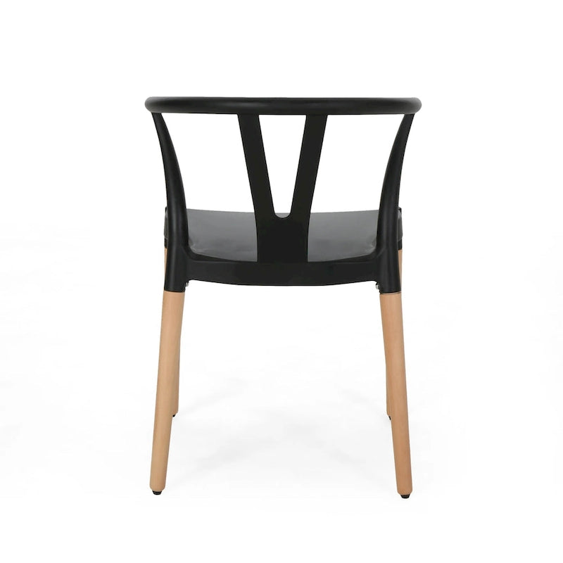 Mountfair Modern Wood Leg Dining Chairs (Set of 2) by 12