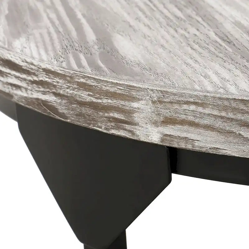 Cedarhurst Modern Industrial Round Coffee Table by 8