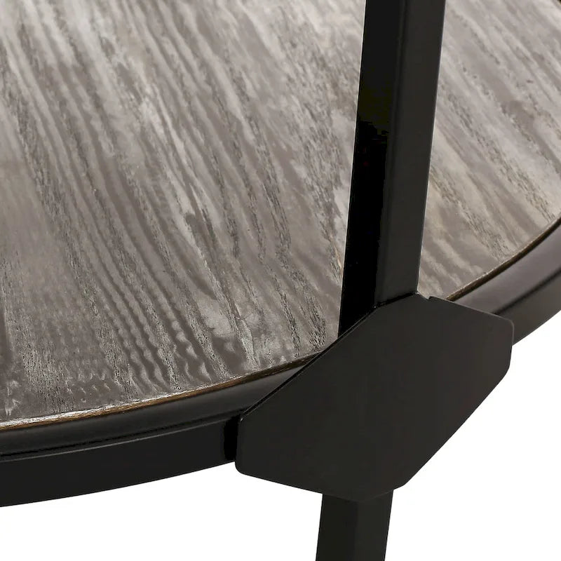 Cedarhurst Modern Industrial Round Coffee Table by 9