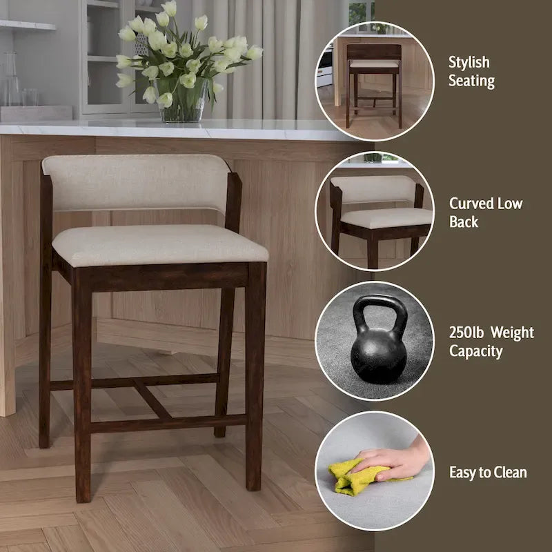 Jugas Non-swivel Counter Height Stool 7