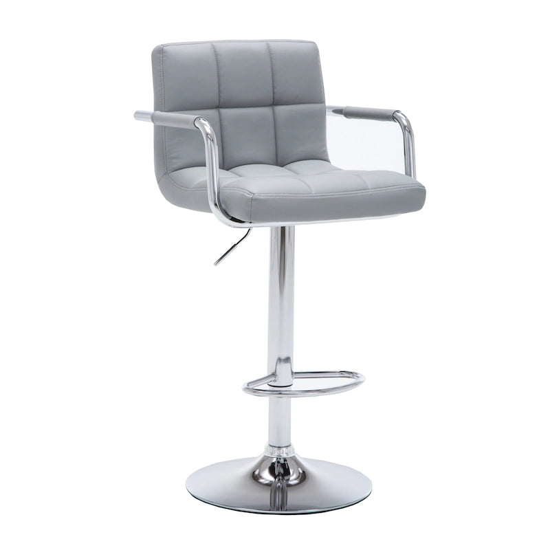 Upholstered Adjustable Retro Bar Stool 21