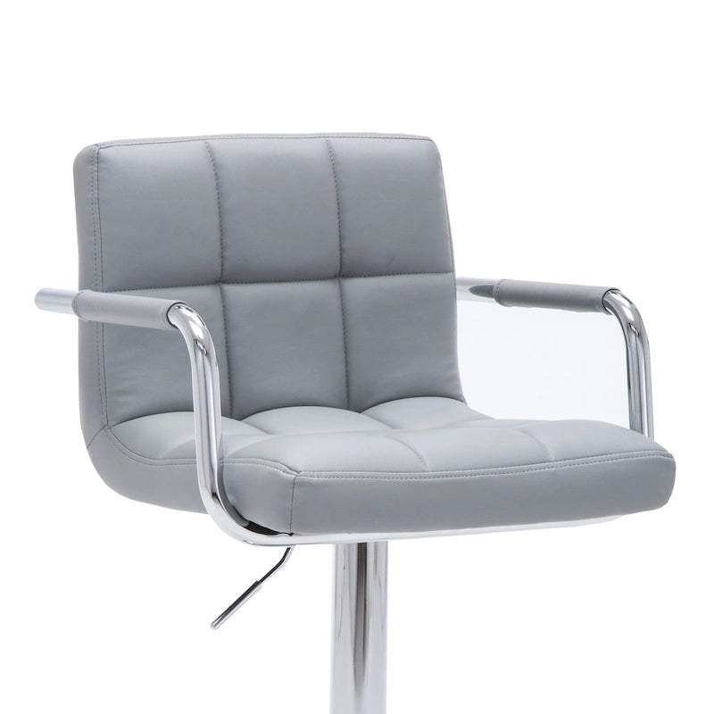 Upholstered Adjustable Retro Bar Stool 5