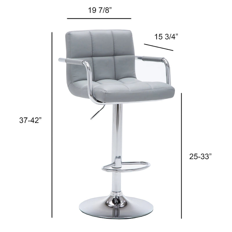 Upholstered Adjustable Retro Bar Stool 10