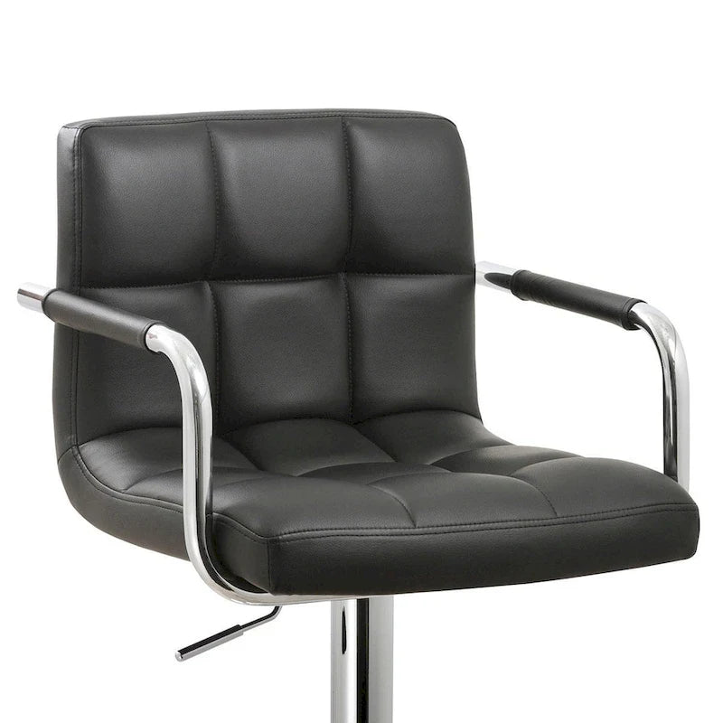 Upholstered Adjustable Retro Bar Stool 14