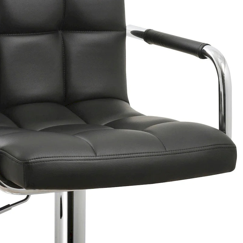 Upholstered Adjustable Retro Bar Stool 16