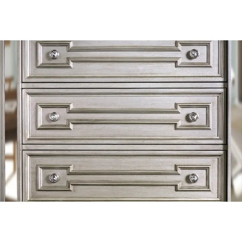 Eaen Glam Champagne Solid Wood 5-Drawer Chest by 6