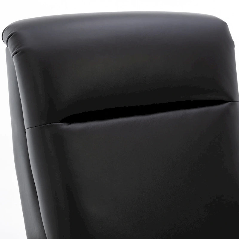 Fordham Top Grain Leather Wood Arm Push Back Recliner by 25