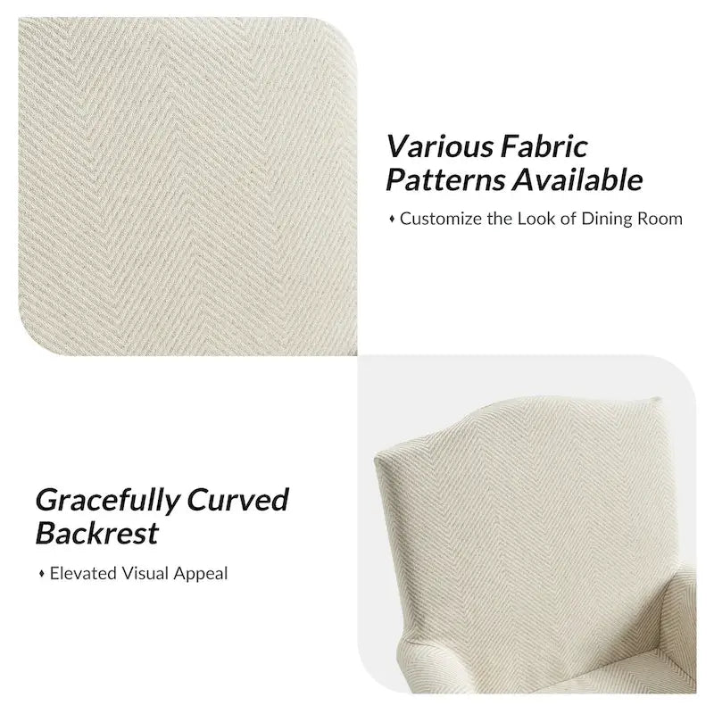 Alethea Upholstered Slipcover Arm Dining Chair with Soild Wood Legs by 5