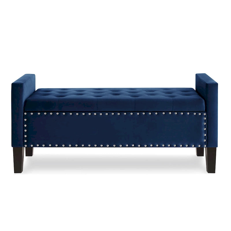 Entryway Living Room Soft Padded Seat with Armrest,Bed Bench 7