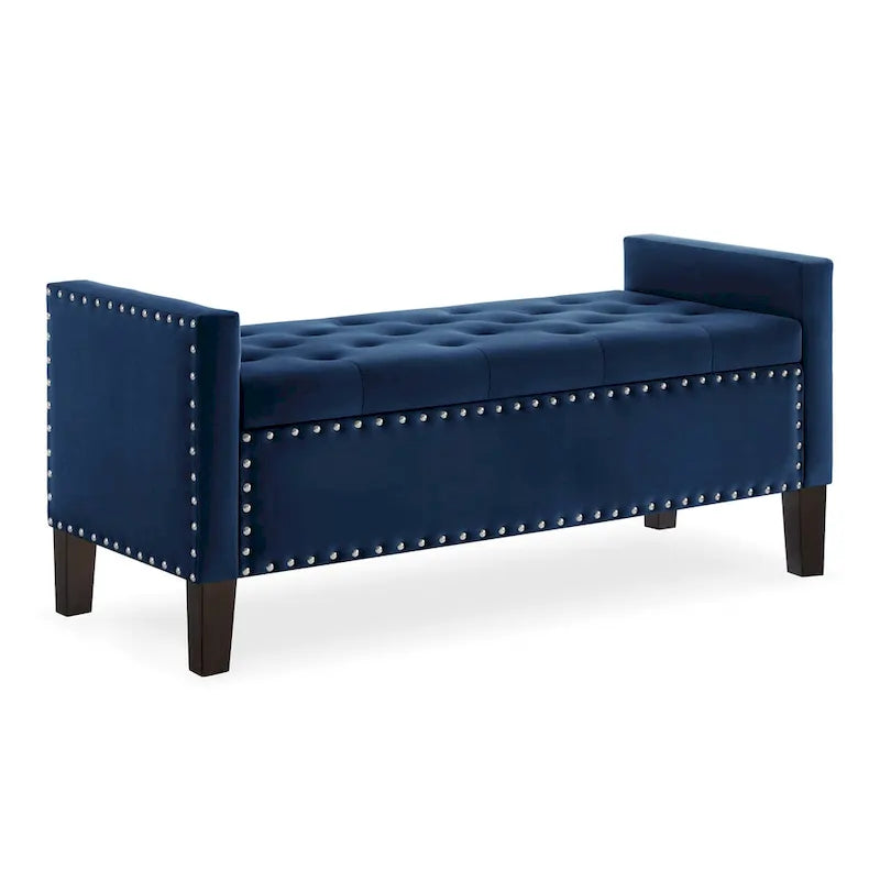 Entryway Living Room Soft Padded Seat with Armrest,Bed Bench 8