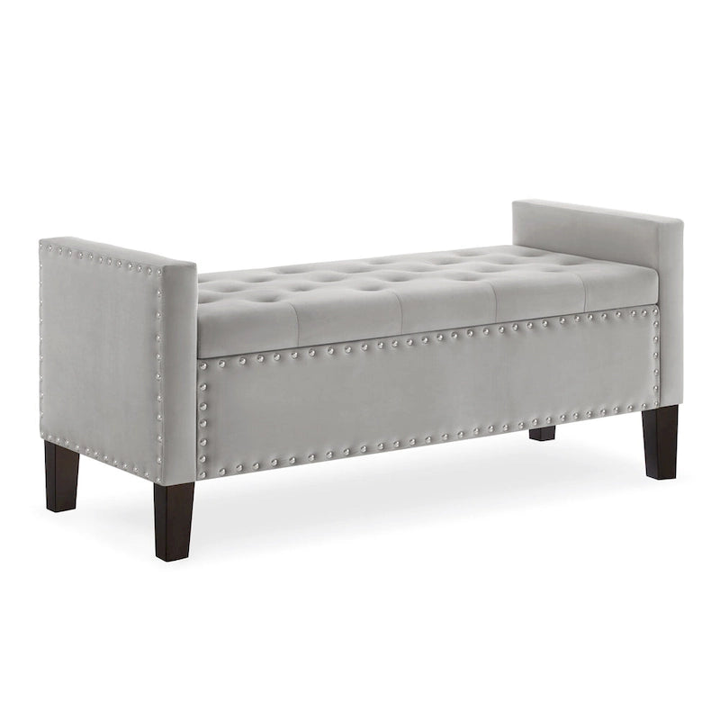 Entryway Living Room Soft Padded Seat with Armrest,Bed Bench 14