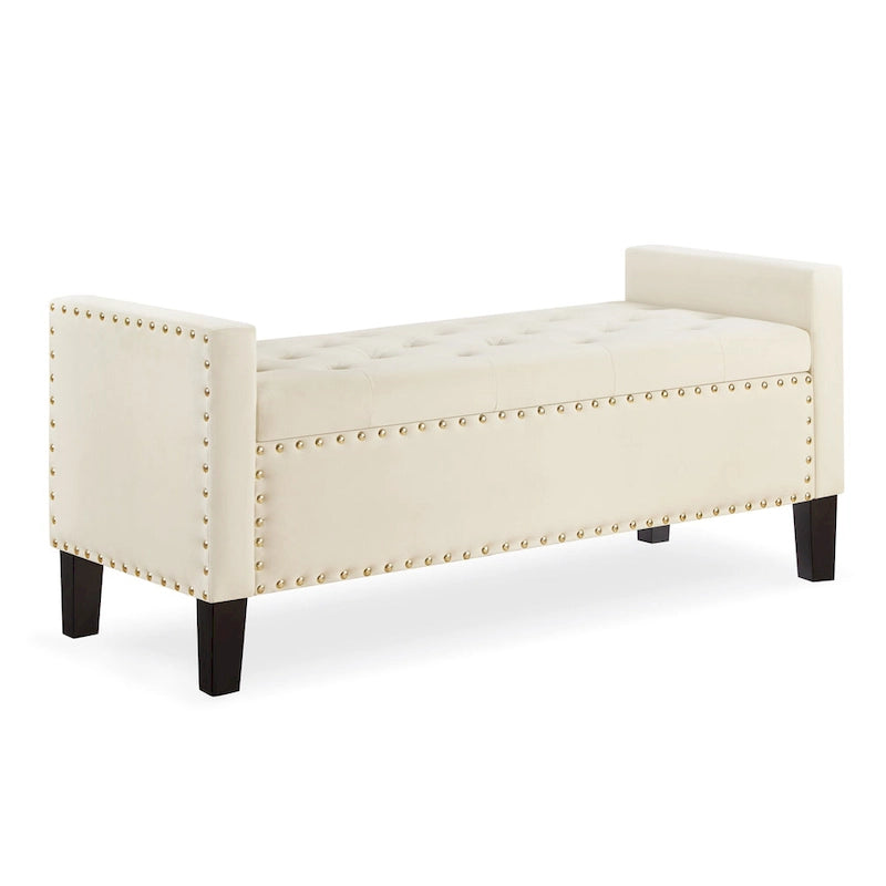 Entryway Living Room Soft Padded Seat with Armrest,Bed Bench 20