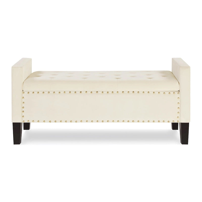 Entryway Living Room Soft Padded Seat with Armrest,Bed Bench 21