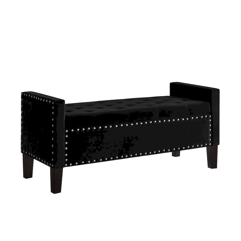 Entryway Living Room Soft Padded Seat with Armrest,Bed Bench 28